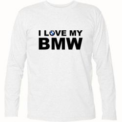 Футболка с длинным рукавом I love my BMW - PrintSalon