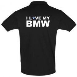 Мужское поло I love my BMW - PrintSalon