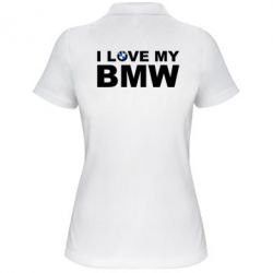 Женское поло I love my BMW - PrintSalon