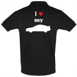 Мужское поло I love my car - PrintSalon
