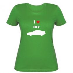 Женская футболка I love my car - PrintSalon