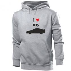 Мужское худи I love my car - PrintSalon