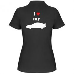 Женское поло I love my car - PrintSalon