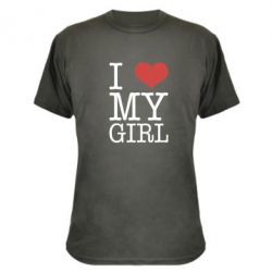 Камуфляжная футболка I love my girl - PrintSalon