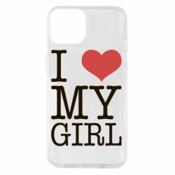 Чехол для iPhone 14 I love my girl - PrintSalon