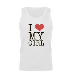 Мужская майка I love my girl - PrintSalon