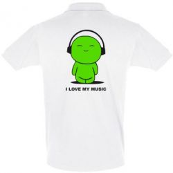 Мужское поло я люблю мою музику - PrintSalon