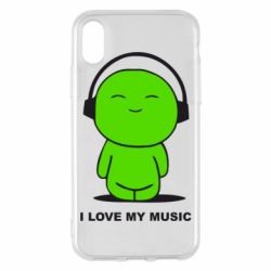 Чохол для iPhone X/Xs я люблю мою музику - PrintSalon