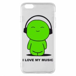 Чохол для iPhone 6 Plus/6S Plus я люблю мою музику - PrintSalon