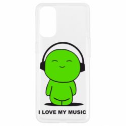 Чохол для Oppo Reno 4я люблю мою музику - PrintSalon