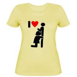 Женская футболка I love oral - PrintSalon