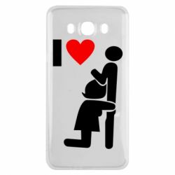 Чехол для Samsung J7 2016 I love oral - PrintSalon