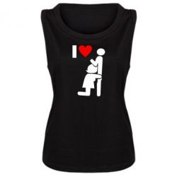 Женская майка I love oral - PrintSalon