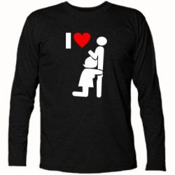 Футболка с длинным рукавом I love oral - PrintSalon