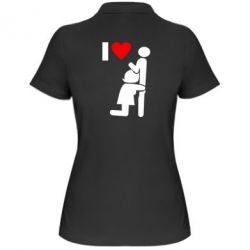 Женское поло I love oral - PrintSalon