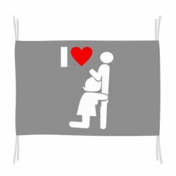 Флаг I love oral - PrintSalon