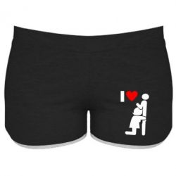 Женские шорты I love oral - PrintSalon