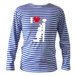 Тельняшка с длинным рукавом I love oral