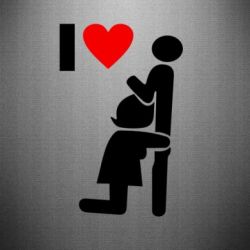 Наклейка I love oral - PrintSalon