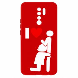 Чехол для Xiaomi Redmi 9 I love oral - PrintSalon