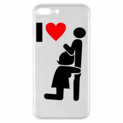 Чехол для iPhone 8 Plus I love oral - PrintSalon