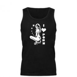 Мужская майка I love Porn - PrintSalon