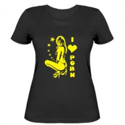 Женская футболка I love Porn - PrintSalon