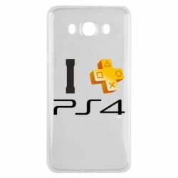 Чехол для Samsung J7 2016 I love PS4 - PrintSalon