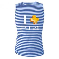 Майка-тельняшка I love PS4 - PrintSalon