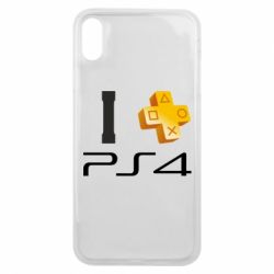 Чехол для iPhone Xs Max I love PS4 - PrintSalon