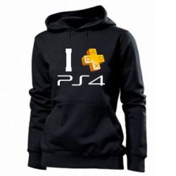 Женское худи I love PS4 - PrintSalon