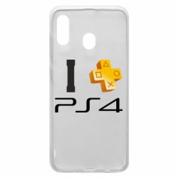 Чехол для Samsung A20 I love PS4 - PrintSalon