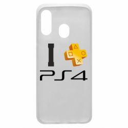 Чехол для Samsung A40 I love PS4 - PrintSalon