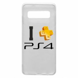 Чехол для Samsung S10 I love PS4 - PrintSalon