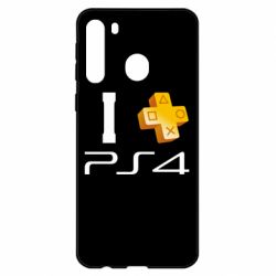 Чехол для Samsung A21 I love PS4 - PrintSalon