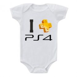 Детский бодик I love PS4 - PrintSalon