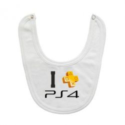 Слюнявчик  I love PS4 - PrintSalon