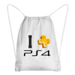 Рюкзак-мешок I love PS4 - PrintSalon