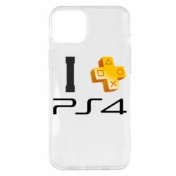 Чехол для iPhone 14 Plus I love PS4 - PrintSalon