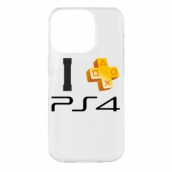 Чехол для iPhone 14 Pro I love PS4 - PrintSalon