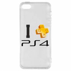 Чехол для iPhone5/5S/SE I love PS4 - PrintSalon