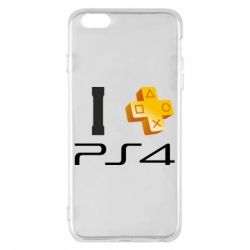 Чехол для iPhone 6 Plus/6S Plus I love PS4 - PrintSalon