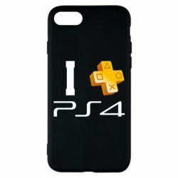 Чехол для iPhone 7 I love PS4 - PrintSalon