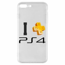 Чехол для iPhone 7 Plus I love PS4 - PrintSalon