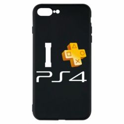 Чехол для iPhone 8 Plus I love PS4 - PrintSalon