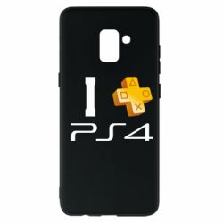 Чехол для Samsung A8+ 2018 I love PS4 - PrintSalon