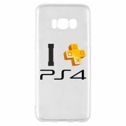 Чехол для Samsung S8 I love PS4 - PrintSalon