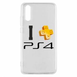 Чехол для Huawei P20 I love PS4 - PrintSalon