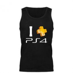Мужская майка I love PS4 - PrintSalon