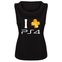 Женская майка I love PS4 - PrintSalon